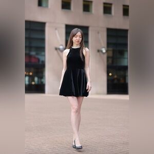 Elegant Black Velvet Dress